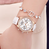 White Diamond Coated Watches for Women
