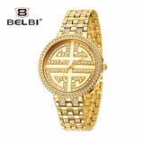 Diamond Coated Gold Luxury Watches for Women